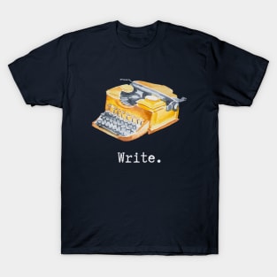 Vintage Typewriter Watercolor: Write T-Shirt